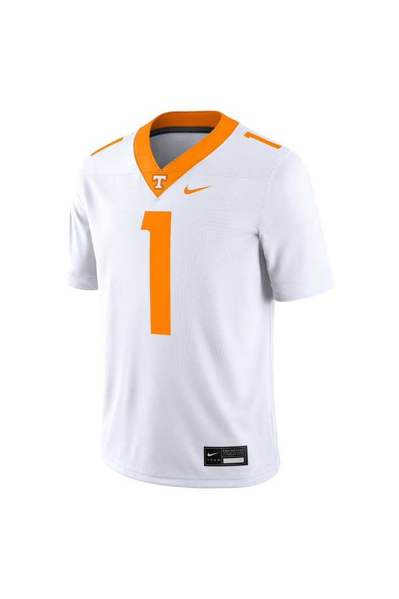 Men's Nike #1 White Tennessee Volunteers Game Jersey, Alternate, color, White