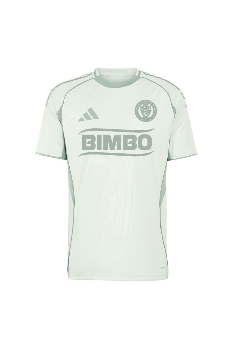Men's adidas Light Green Philadelphia Union 2025 One Planet Pre-Match Top, Alternate, color, Light Green