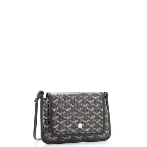 Pre-owned Goyard Goyard Plumet Clutch Wallet Coated Canvas In Black