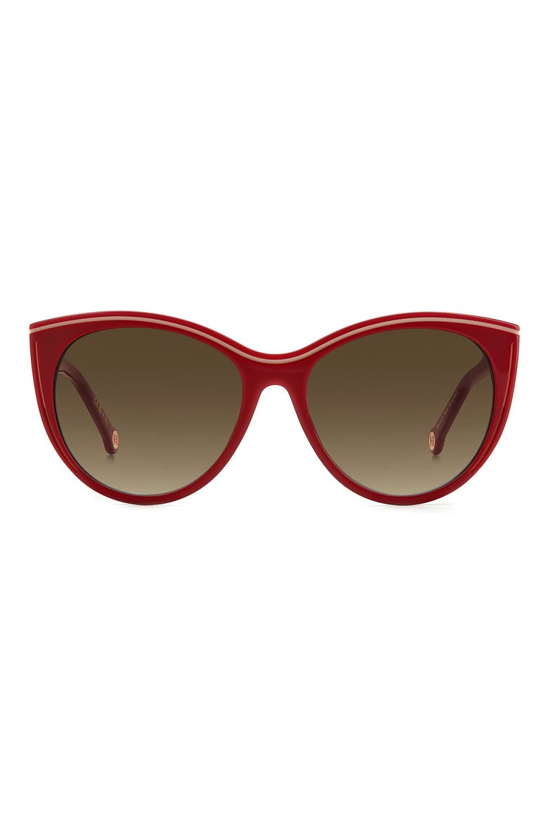 Her 56mm Cat Eye Sunglasses, Main, color, BURGUNDY
