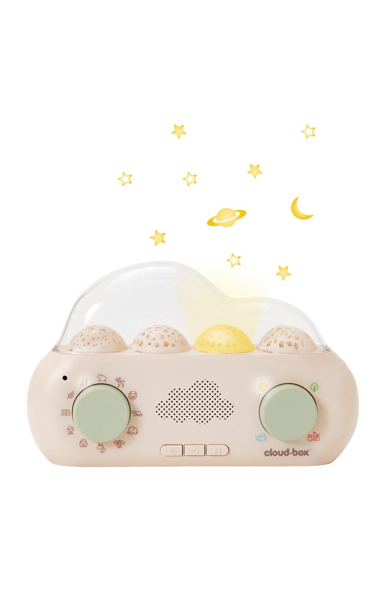Cloud B CloudBox - Storytelling Nightlight & Sleep Aid with Soothing Sounds & Light Projections, Main, color, Beige