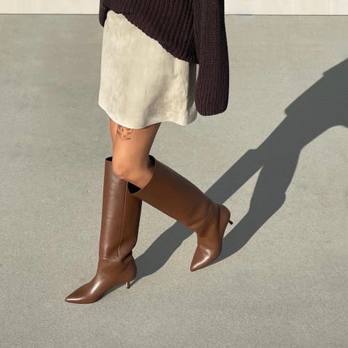 Neil J. Rodgers Eva Slouch Boot In Brown Nappa