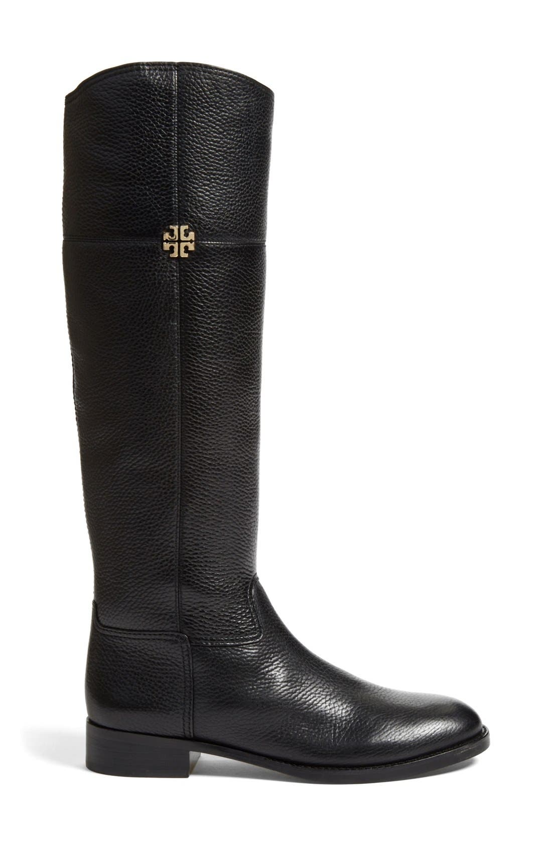 Tory Burch 'Jolie' Riding Boot, Alternate, color, 
