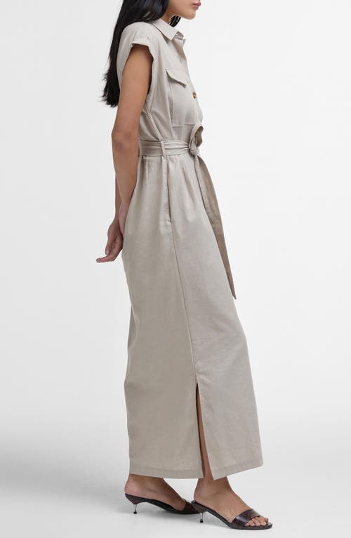 BARBOUR BARBOUR BIRDIE COTTON & LINEN MAXI SHIRTDRESS