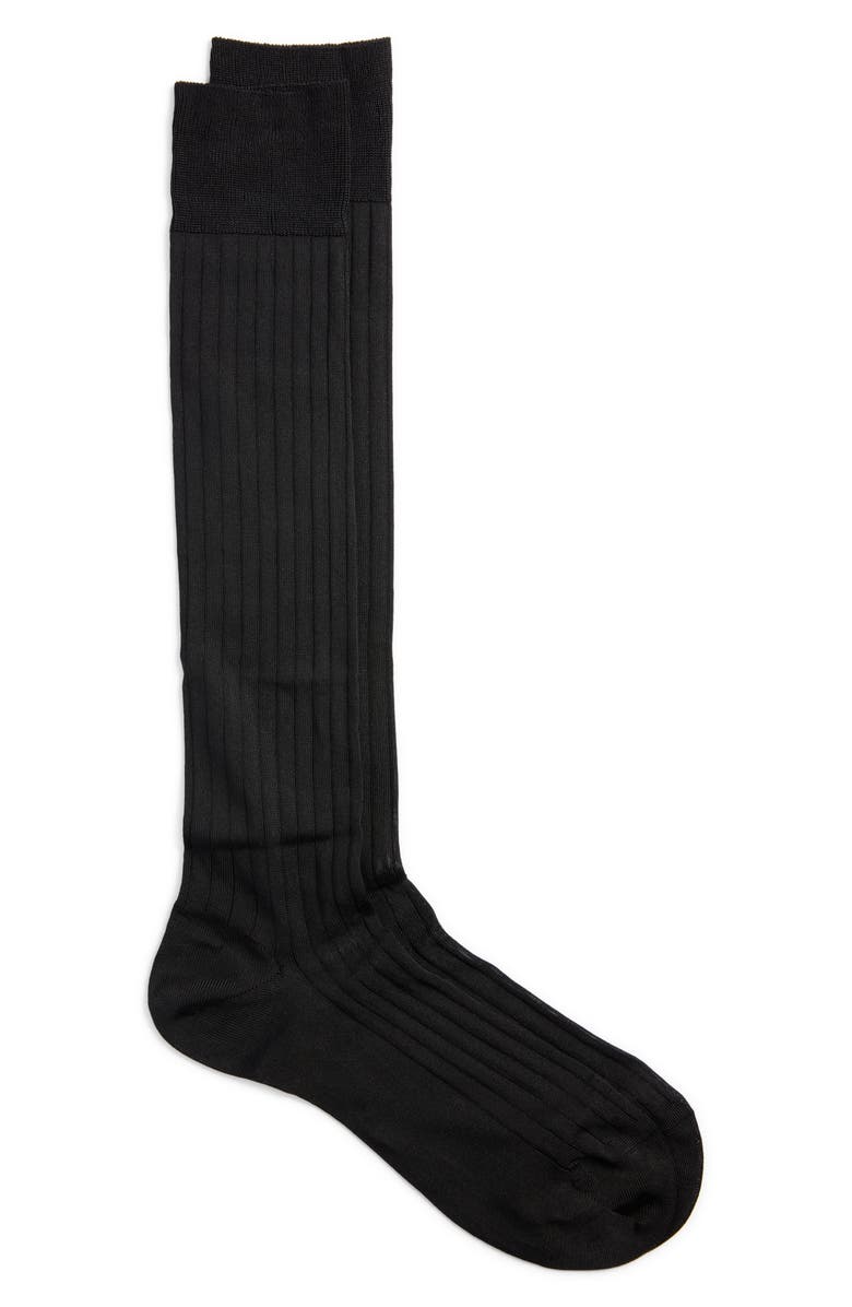 Pantherella Asberley Silk Blend Dress Socks, Main, color, 