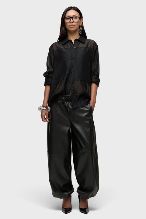 Vegan Leather Balloon Jogger