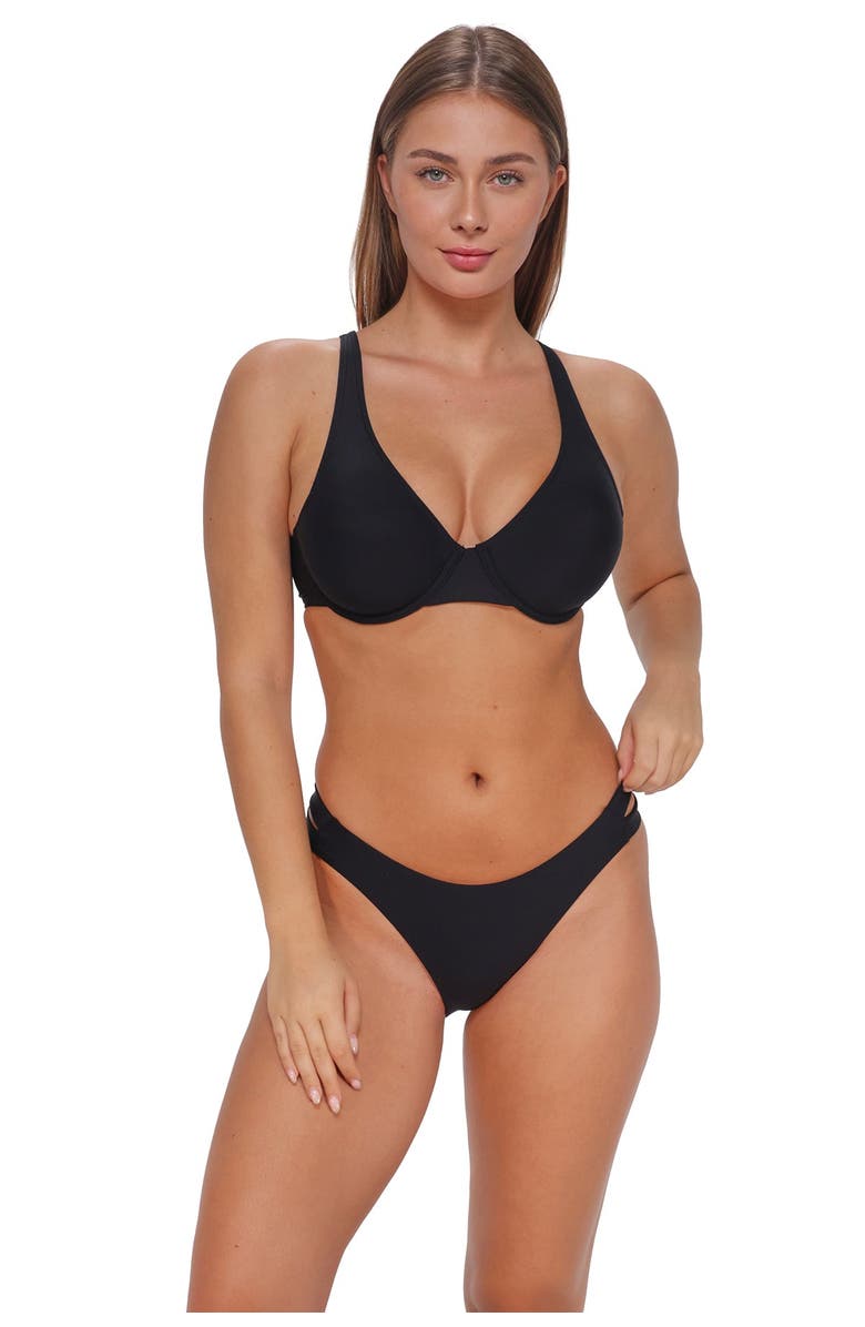 Sunsets Ally Underwire Bikini Swimsuit Top - D Cup, Main, color, Black