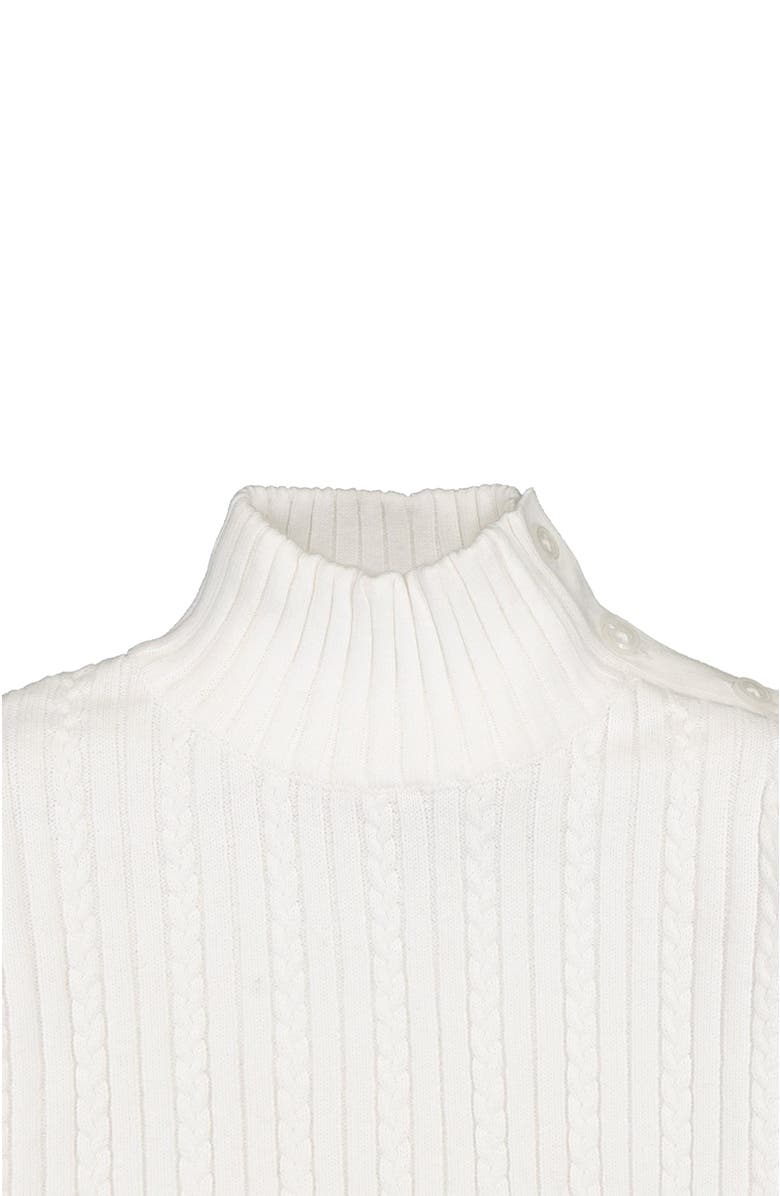 Hope & Henry Baby Girls' Balloon Sleeve Turtleneck Sweater, Infant, Alternate, color, Soft White Balloon Sleeve