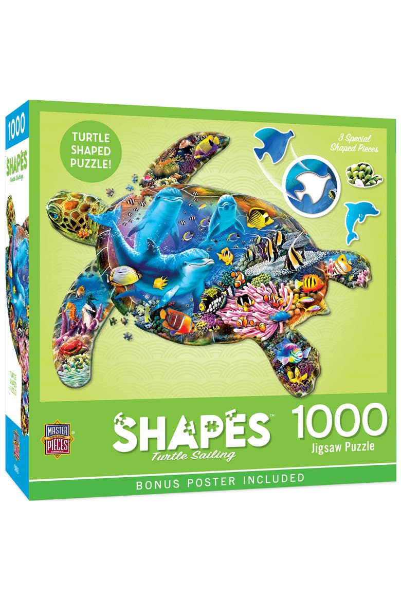 Turtle Sailing 1000 Piece Shaped Puzzle, Main, color, Multicolor