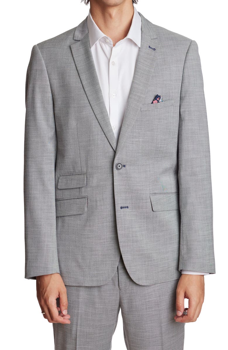 PAISLEY & GRAY Dover Modern Fit Sport Coat, Main, color, Light Grey Shark
