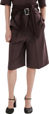 MANGO Argelia Pleated Bermuda shorts