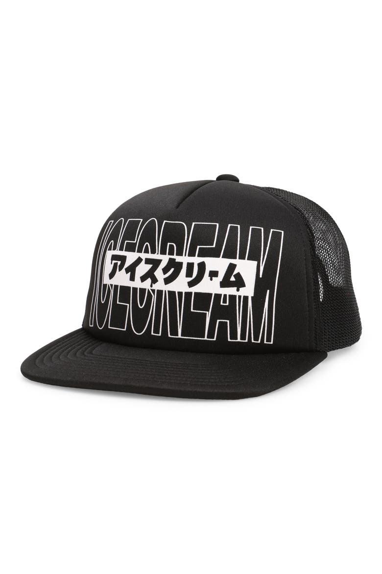 The Shining Trucker Hat, Main, color, BLACK