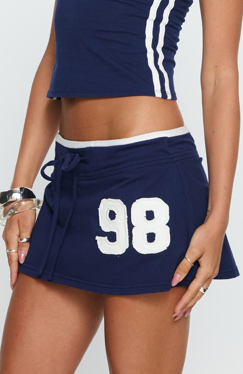 Princess Polly 98 Baby Low Rise Miniskort, Alternate, color, Navy