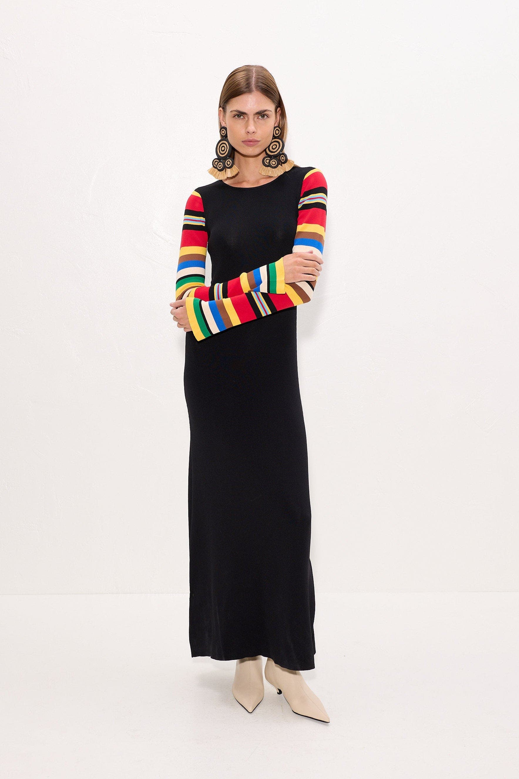 selected Black/Multi Stripe