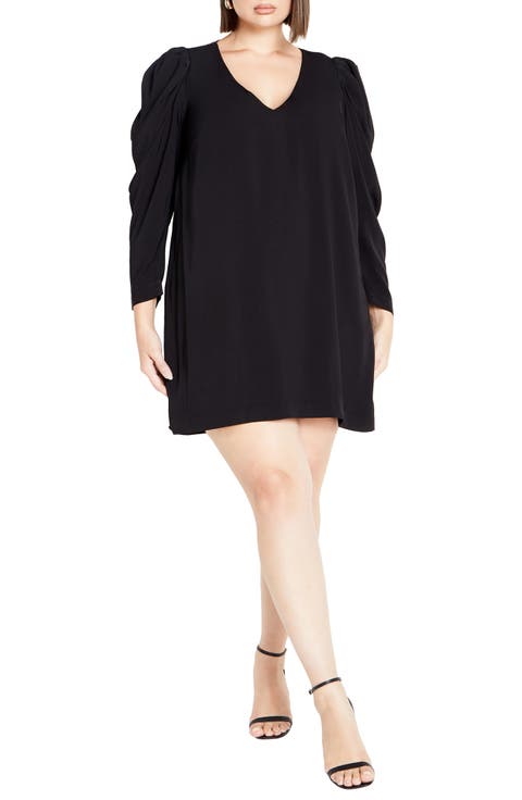 Katalina Puff Long Sleeve Dress (Plus)