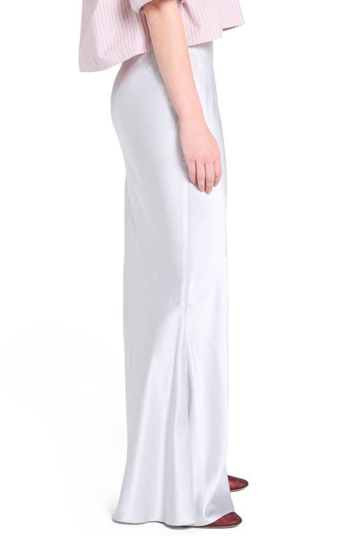 Twp My Endless Love Satin Bias Cut Maxi Skirt In Burgundy