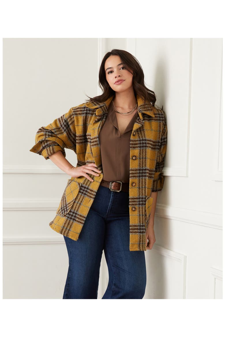 Plaid Shirt Jacket, Alternate, color, PLAID