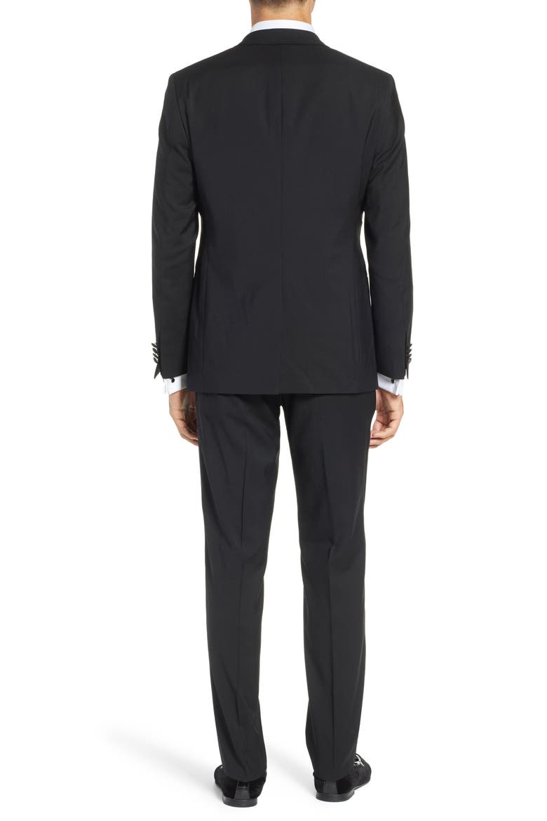 The Stars/Glamour Slim Fit Wool Tuxedo, Alternate, color, BLACK