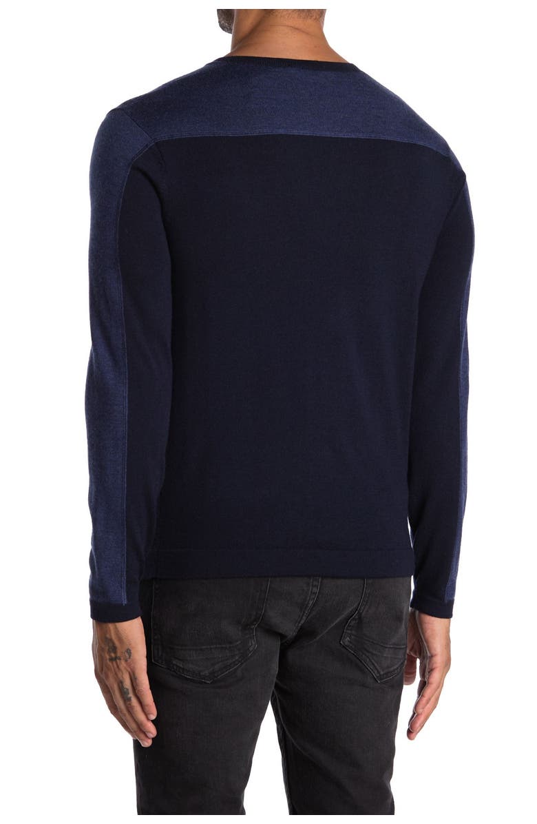 RAFFI Long Sleeve Colorblock Crew Neck Sweater, Alternate, color, 