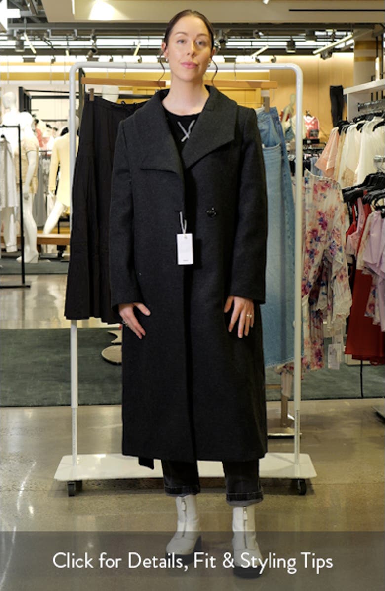 Belted Wool Blend Coat, sales video thumbnail