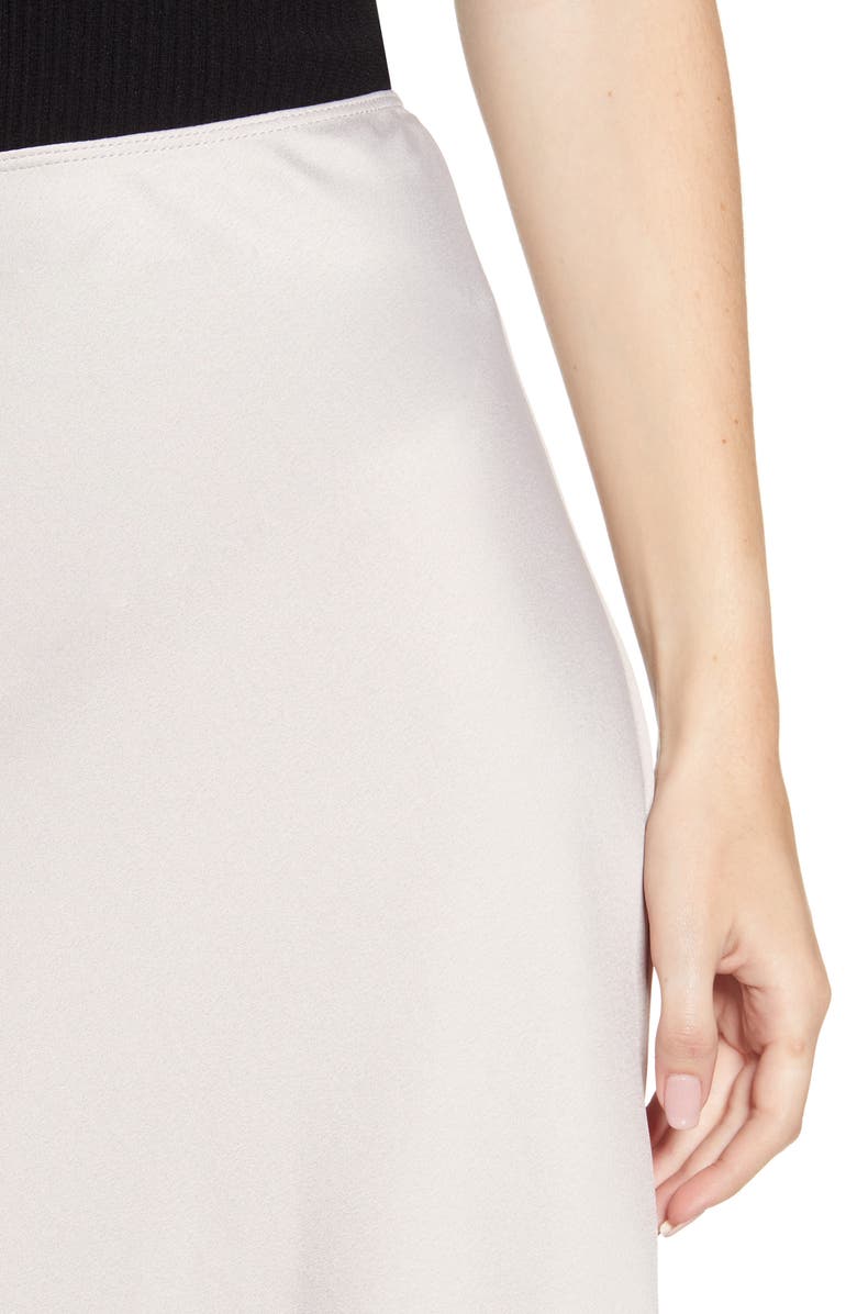 Topshop Matte Satin Bias Cut Skirt, Alternate, color, 