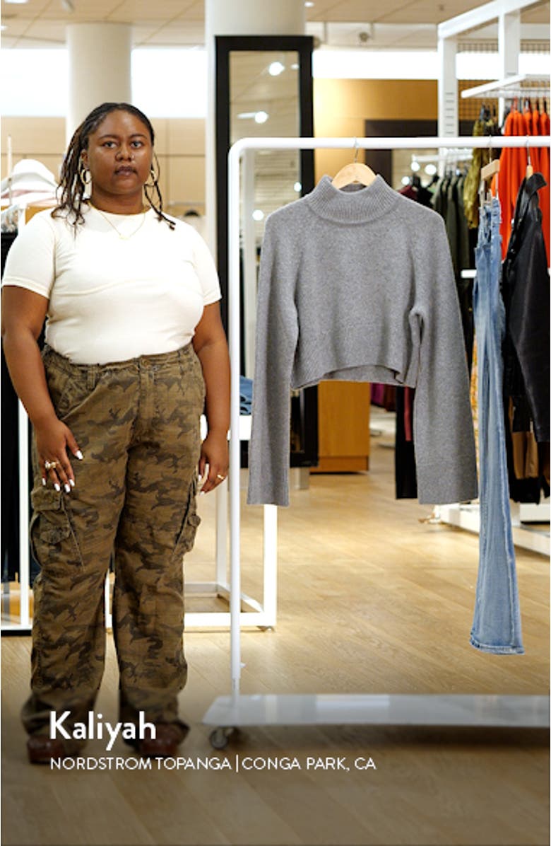 Garrett Turtleneck Recycled Cashmere Blend Crop Sweater, sales video thumbnail