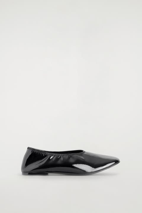 Minimal Patent Leather Ballet Flats