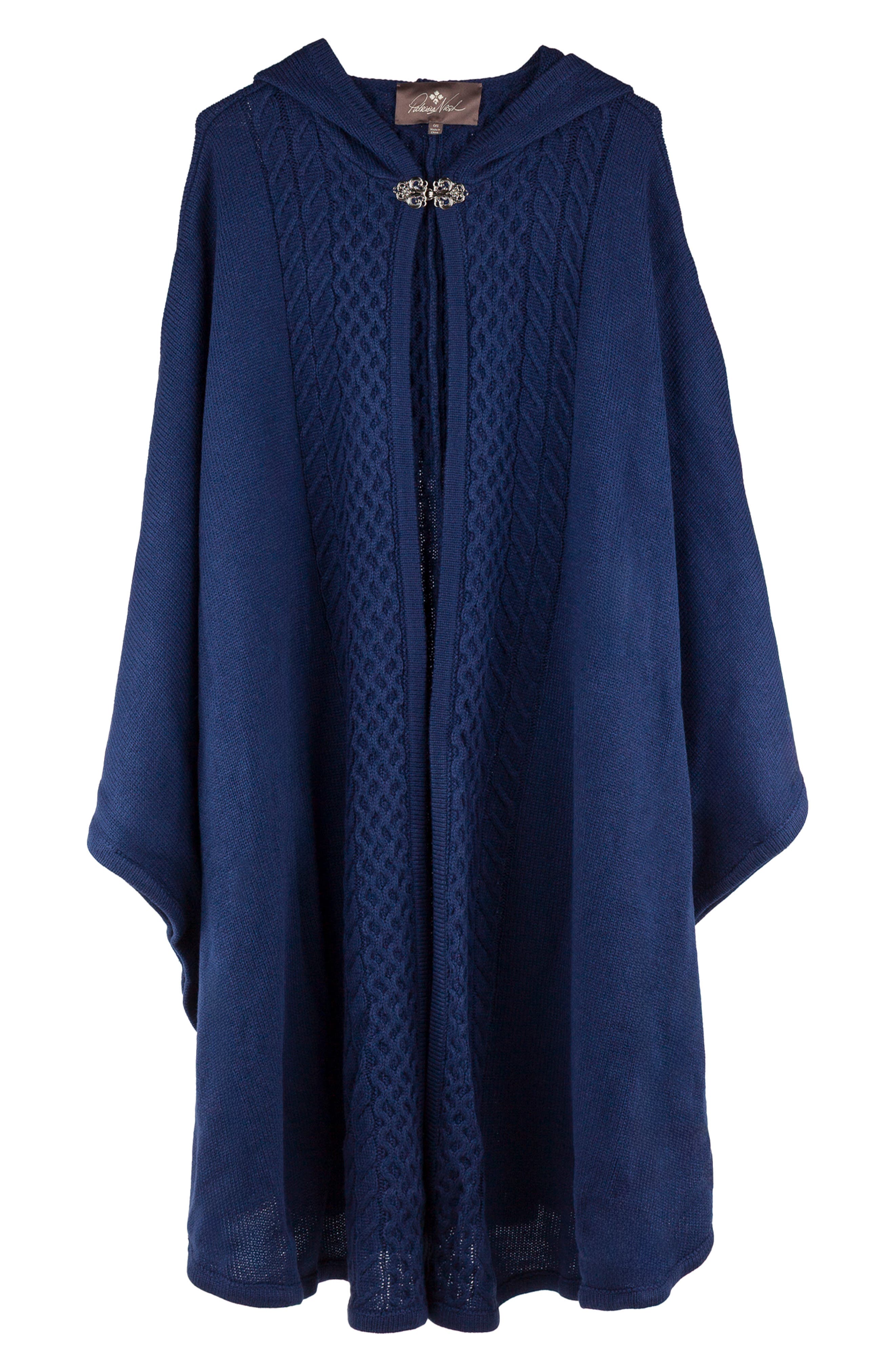 Patricia Nash Cable Knit Hooded Cape