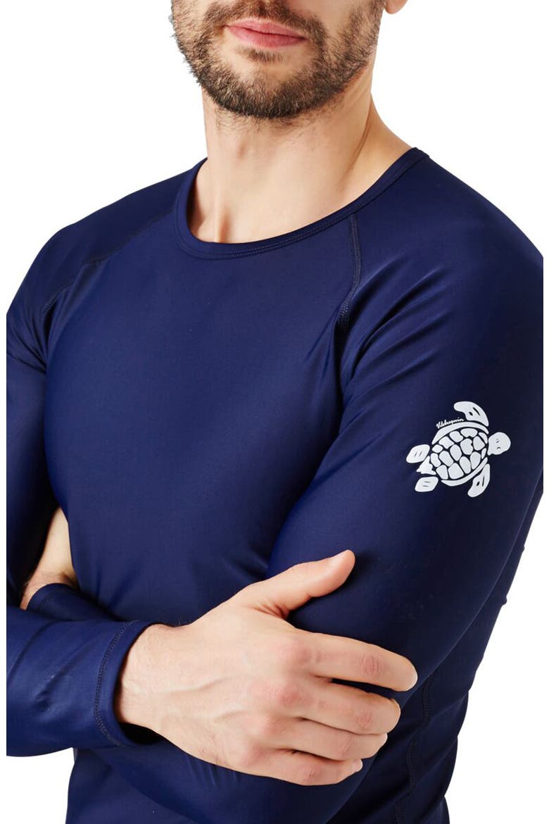 Men's Solid Rashguard, Alternate, color, BLEU MARINE
