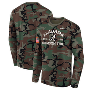 Nike Men's Nike Camo Alabama Crimson Tide 2025 Military Appreciation Legend Dri-FIT Long Sleeve T-Shirt