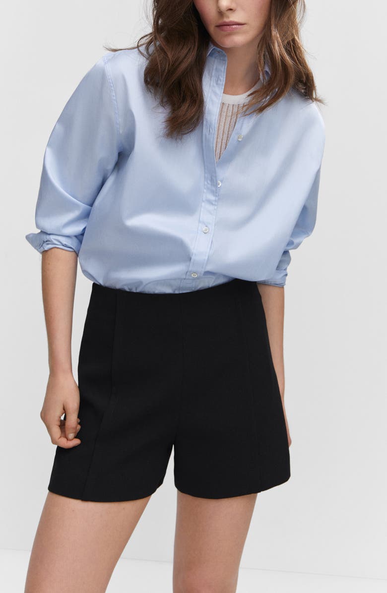 MANGO High Waist Shorts, Alternate, color, 