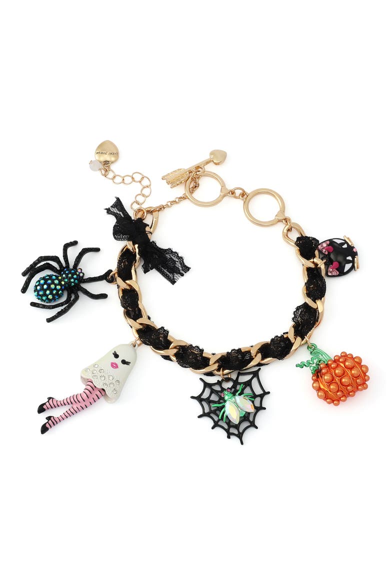 Halloween Charm Toggle Bracelet, Main, color, GOLD/ MULTI