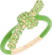 NORDSTROM RACK Pavé Crystal Enamel Knot Ring