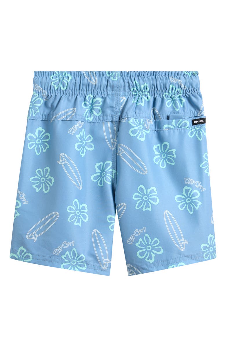 Rip Curl Kids' Ride the Wave Swim Trunks, Alternate, color, Faded Denim
