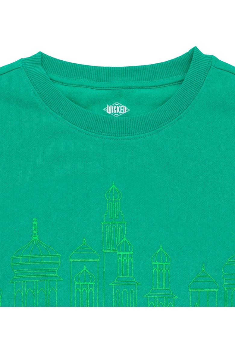 Fleece Crewneck Pullover, Alternate, color, Emerald Green