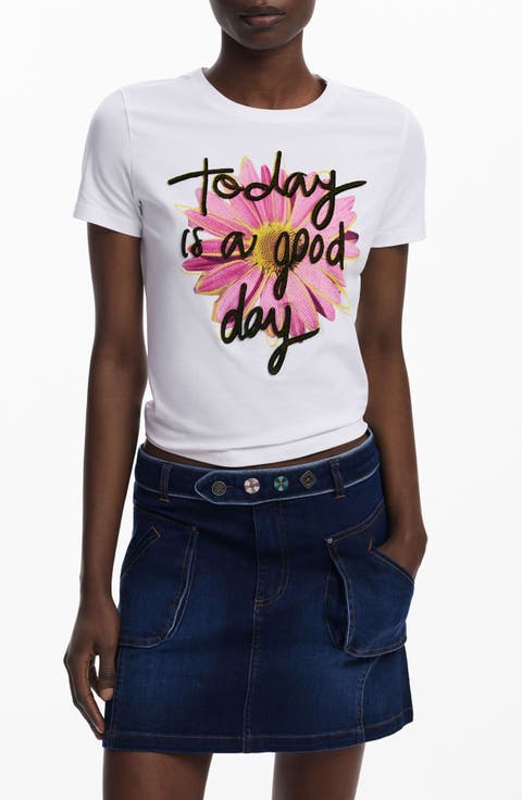 Stretch Cotton Graphic T-Shirt