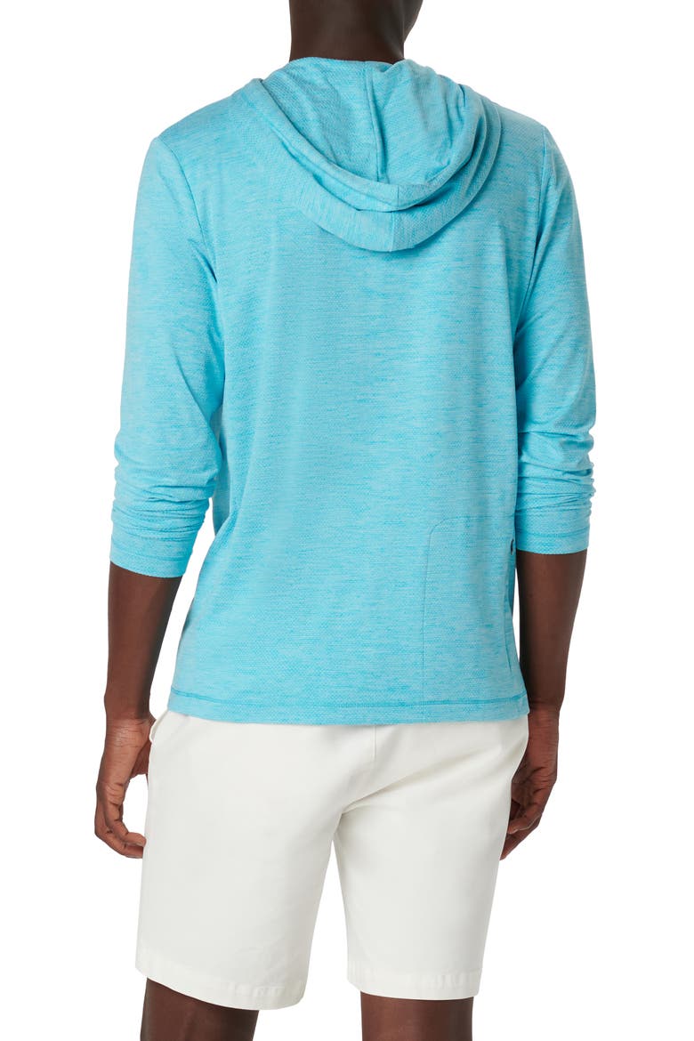 Quarter Zip Performance Hoodie, Alternate, color, AQUA