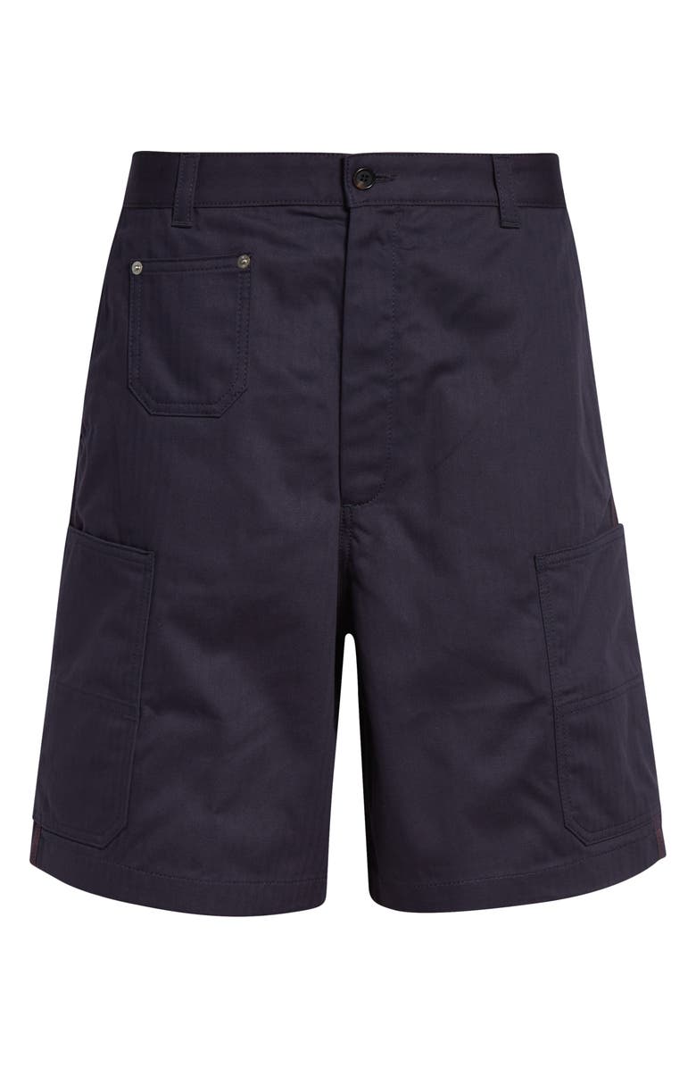 Givenchy Herringbone Denim Cargo Bermuda Shorts, Main, color, Navy