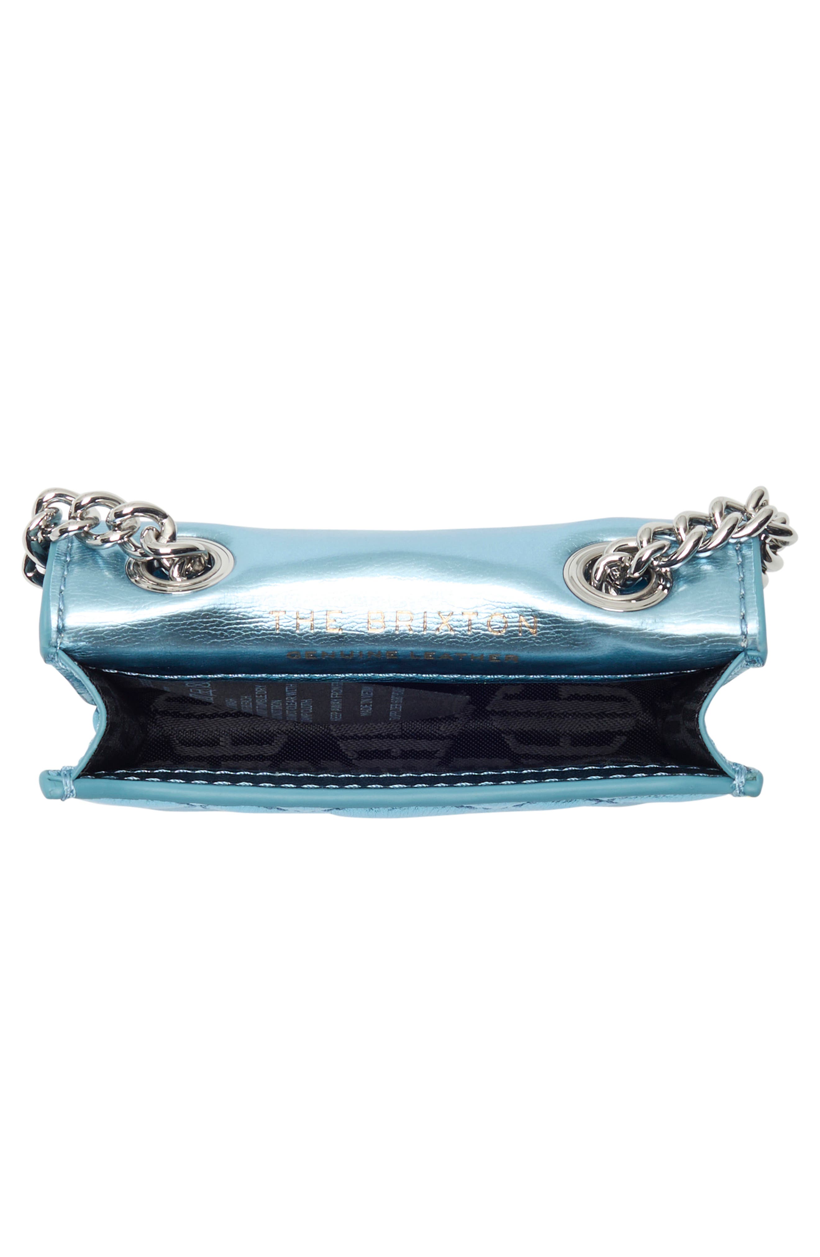 KG Kurt Geiger Micro Brixton Quilted Shoulder Bag, Alternate, color, Medium Blue