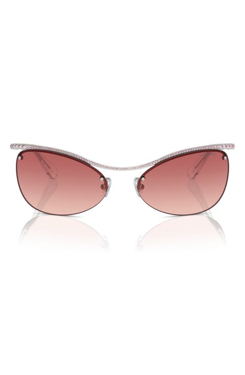 63mm Gradient Irregular Sunglasses