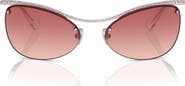 Swarovski 63mm Gradient Irregular Sunglasses