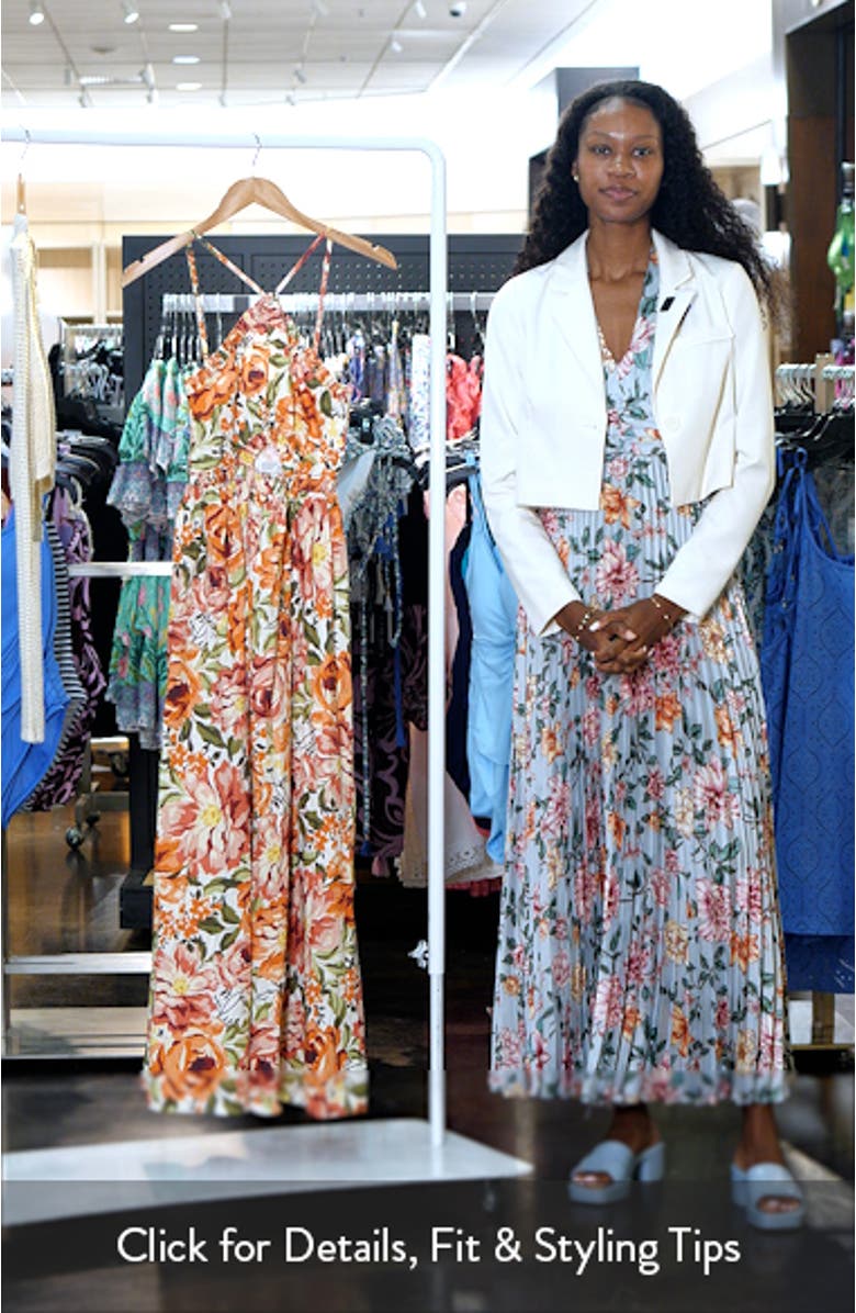 Madeira Cutout Halter Neck Maxi Sundress, sales video thumbnail