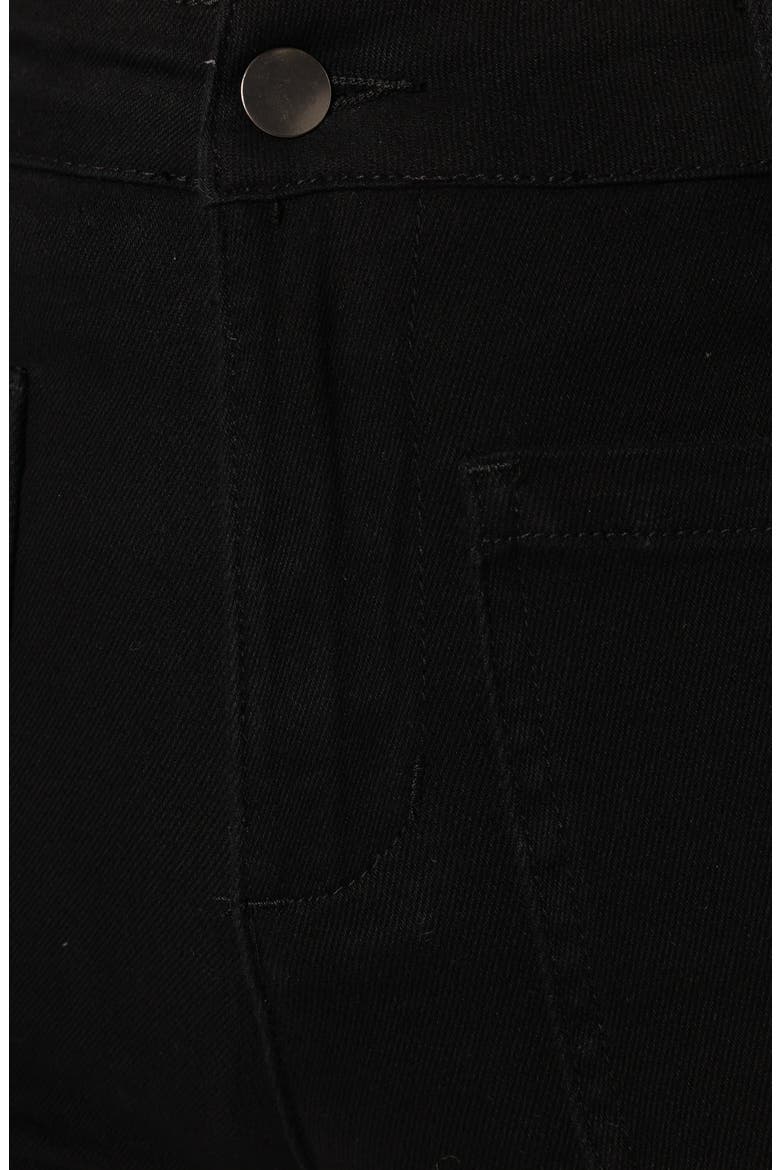 Nico Patch Pocket Super High Waist Wide Leg Jeans, Alternate, color, BLACK