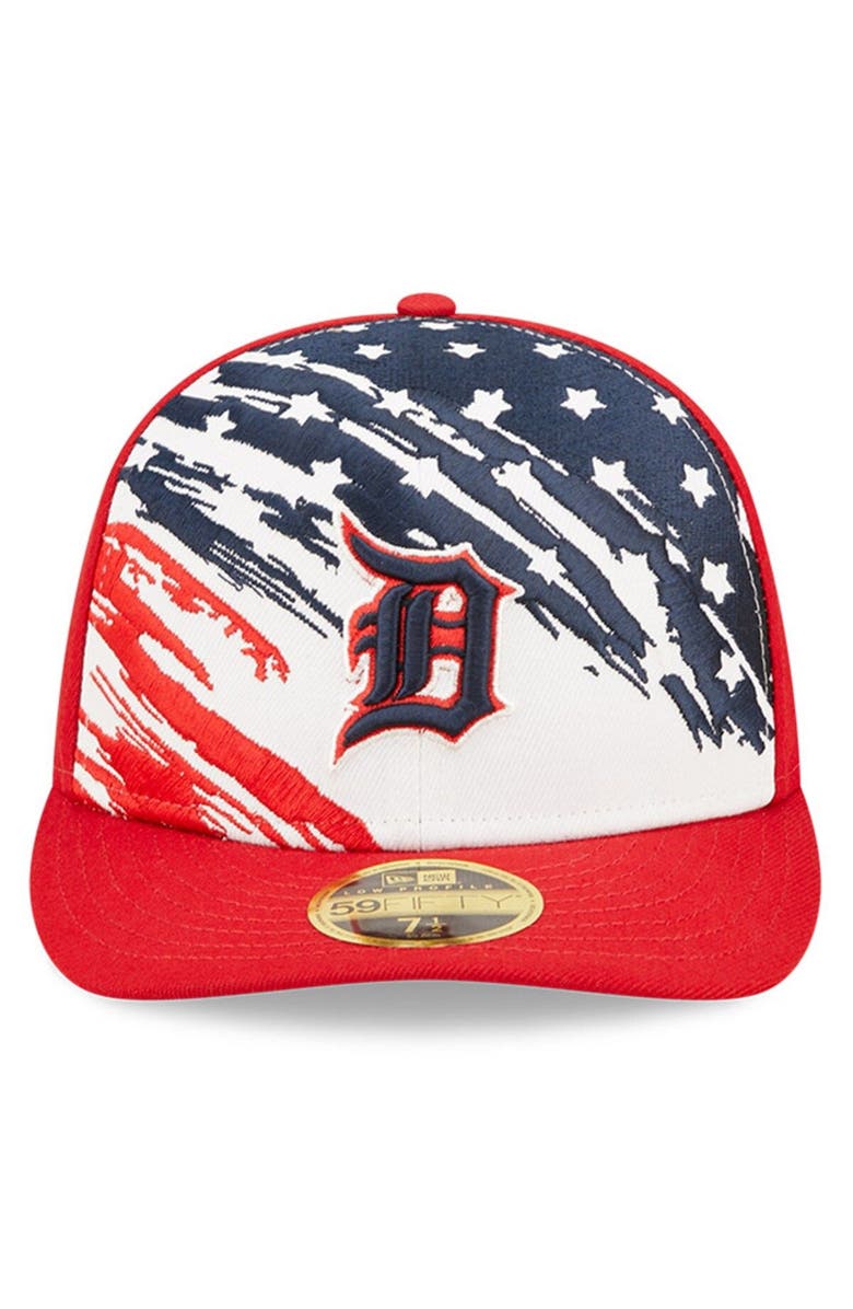 New Era Men's New Era Red Detroit Tigers 2022 4th of July Low Profile 59FIFTY Fitted Hat, Alternate, color, 