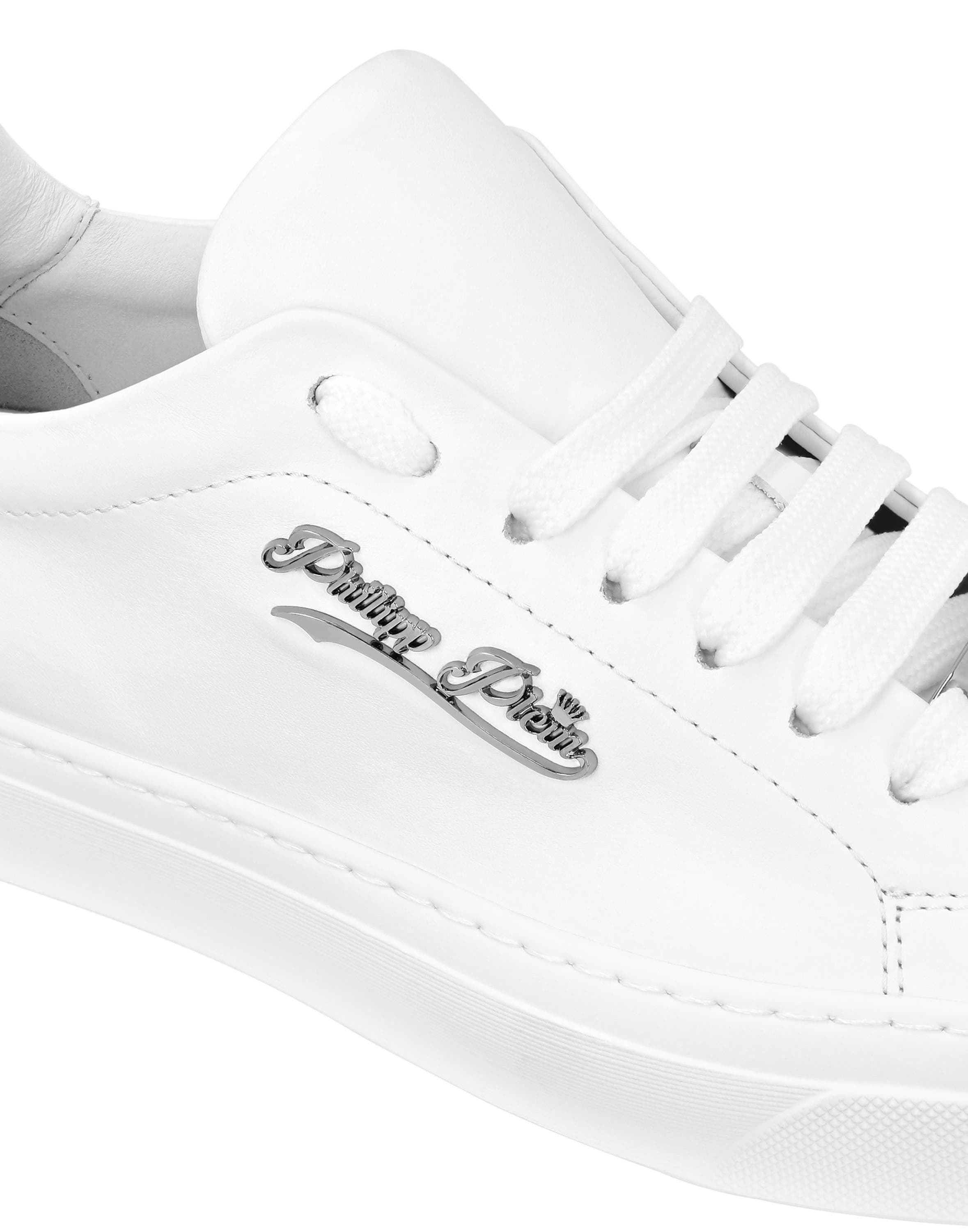 Lo-Top Sneakers Signature Unisex, Alternate, color, white