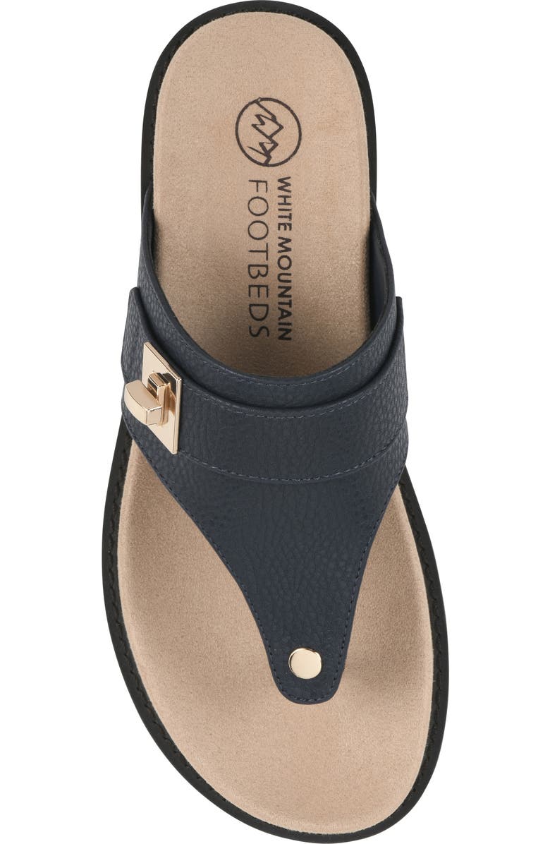 White Mountain Footwear Malabar Thong Sandal, Alternate, color, Navy/ Smooth