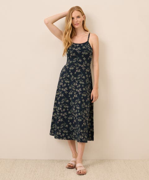 Organic Cotton Fit & Flare Midi Dress