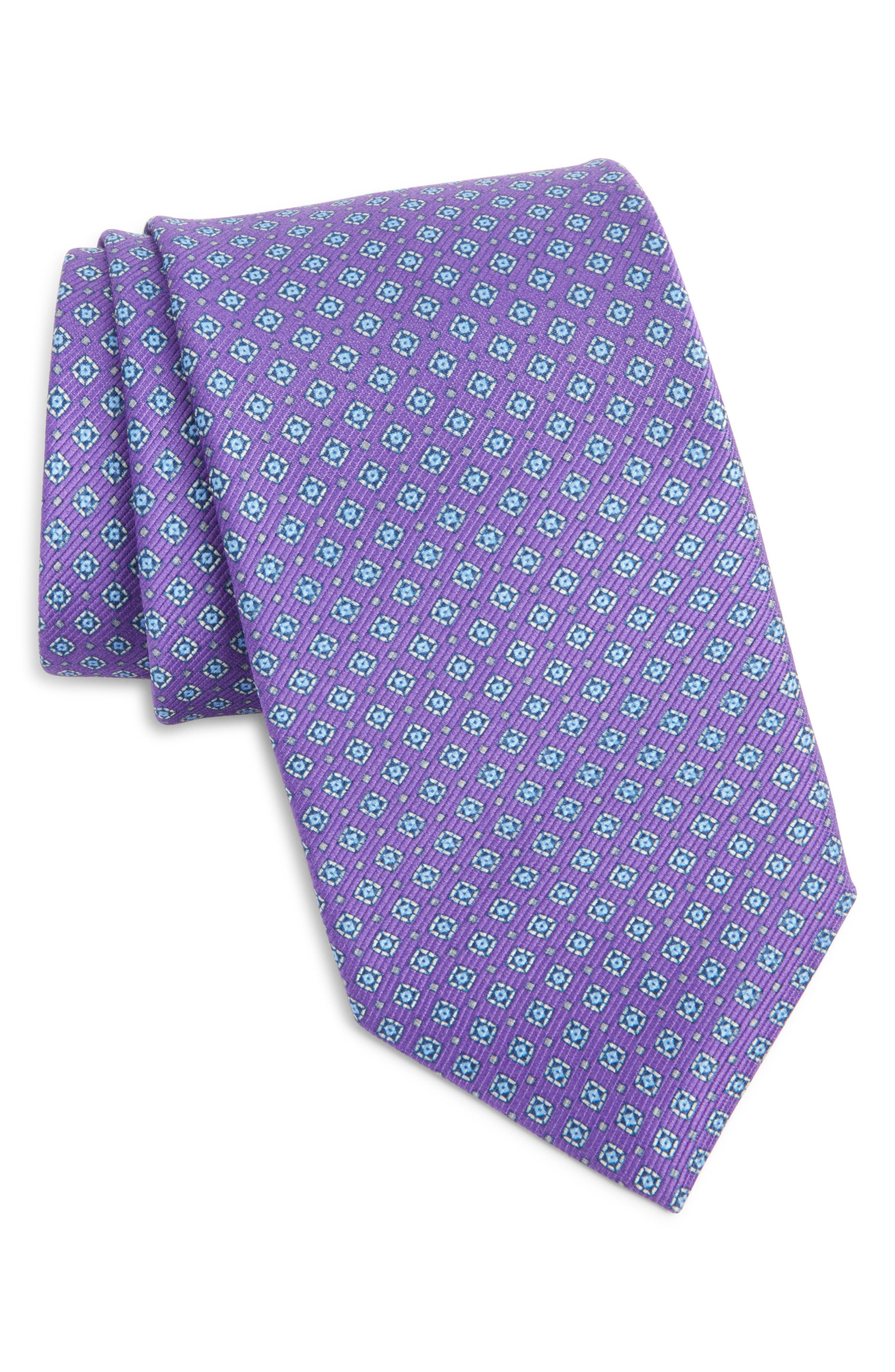 David Donahue Neat Silk Tie