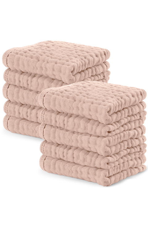Muslin Washcloths - Pack of 10
