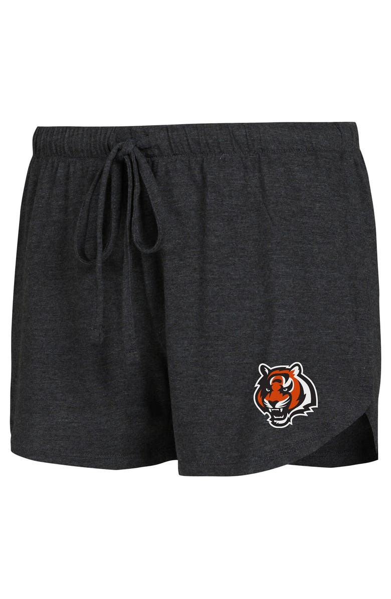 CONCEPTS SPORT Women's Concepts Sport Black/Orange Cincinnati Bengals Raglan Long Sleeve T-Shirt & Shorts Lounge Set, Alternate, color, 